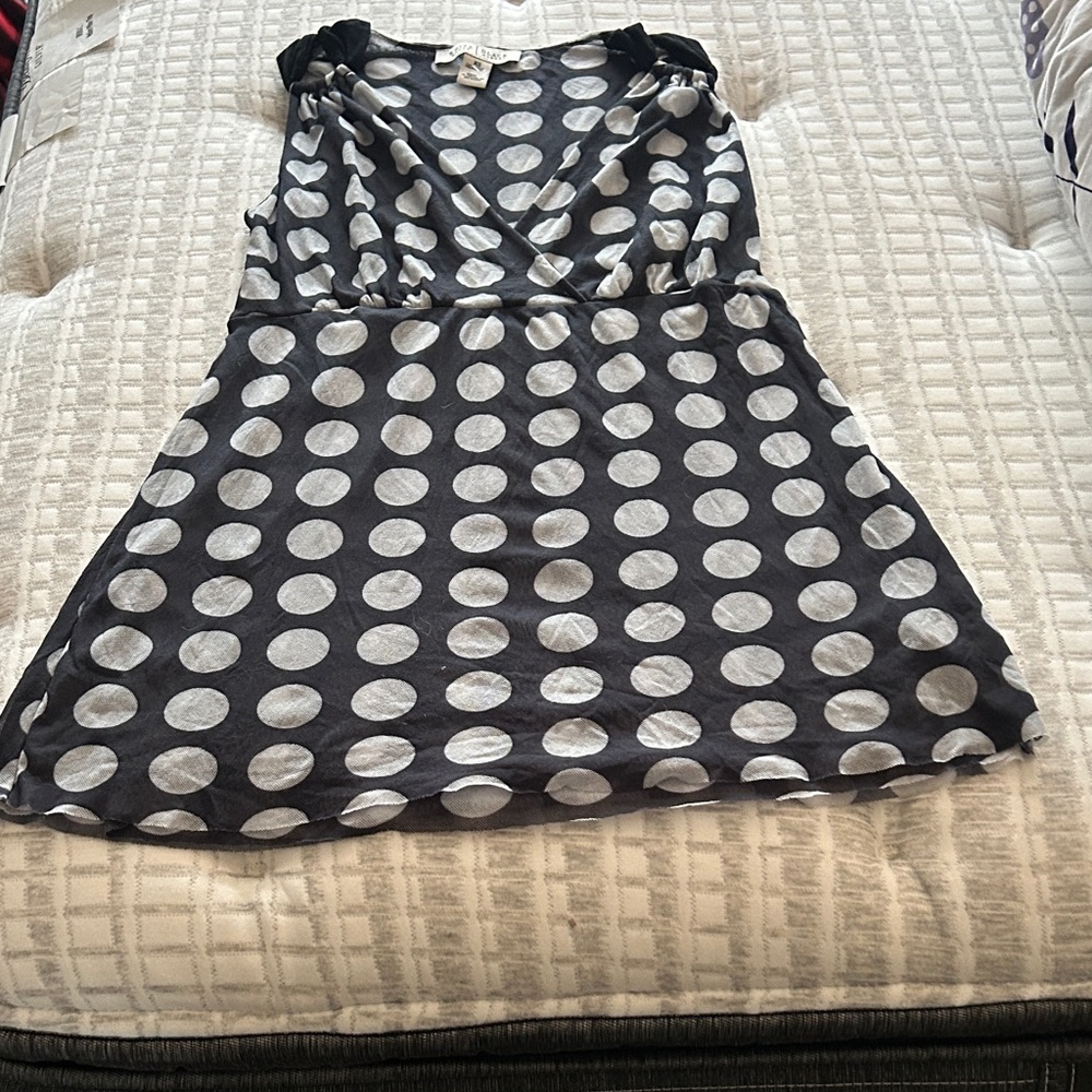 White House Black Market Black and White Polka Dot Dress